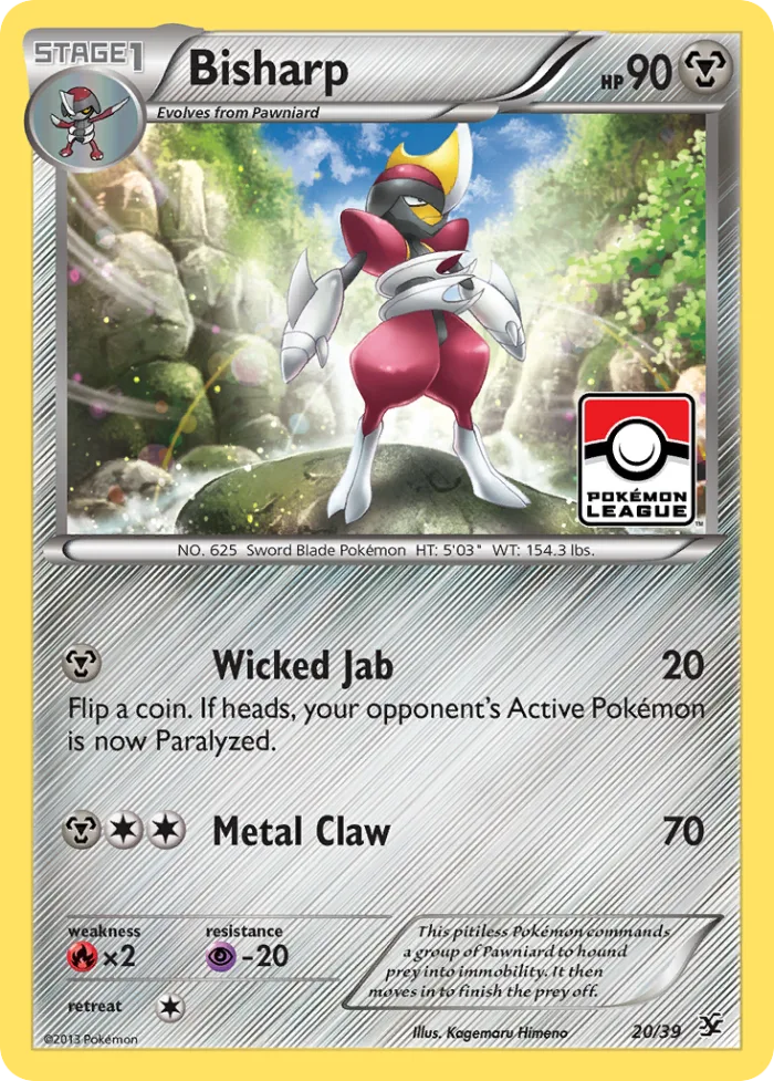 Bisharp #20 Kalos Starter Set Pokemon card