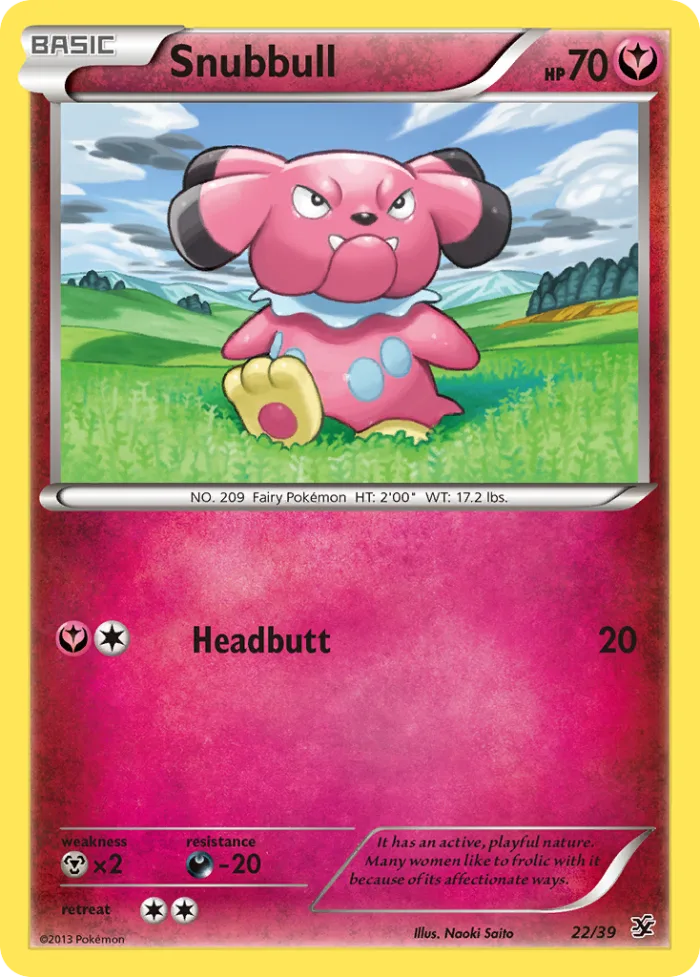 Snubbull #22 Kalos Starter Set Pokemon card