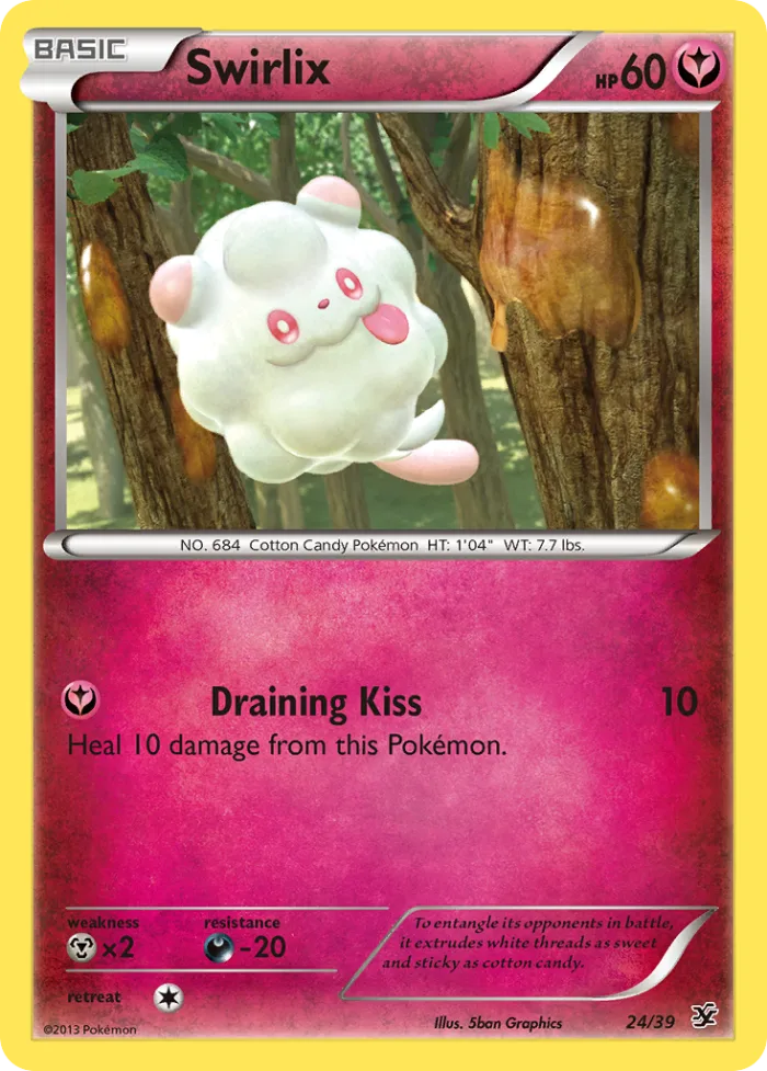 Swirlix #24 Kalos Starter Set Pokemon card