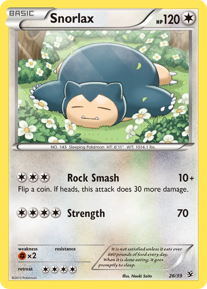 Snorlax #26 Kalos Starter Set Pokemon card