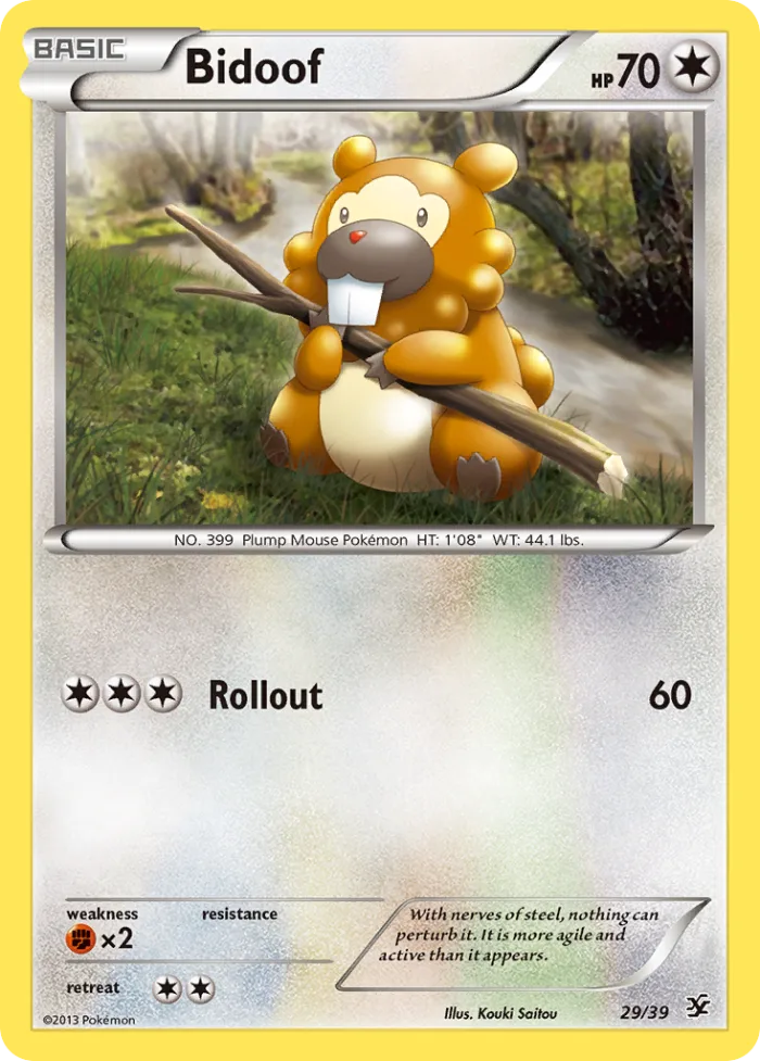 Bidoof #29 Kalos Starter Set Pokemon card