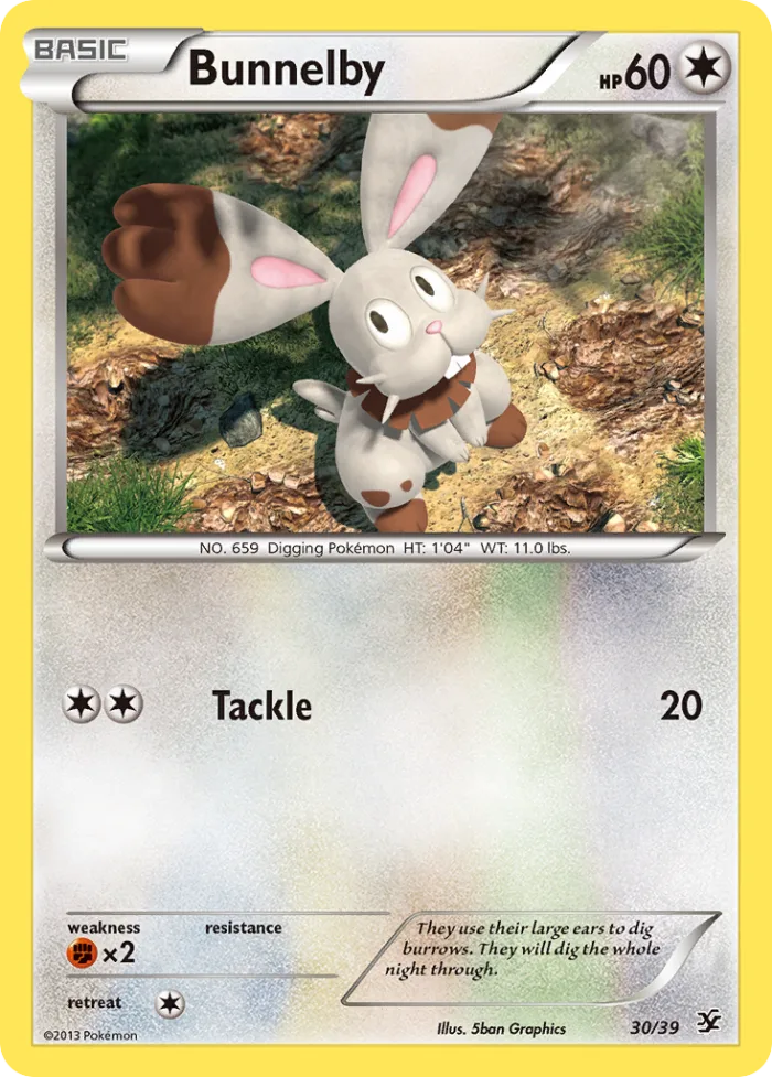 Bunnelby #30 Kalos Starter Set Pokemon card