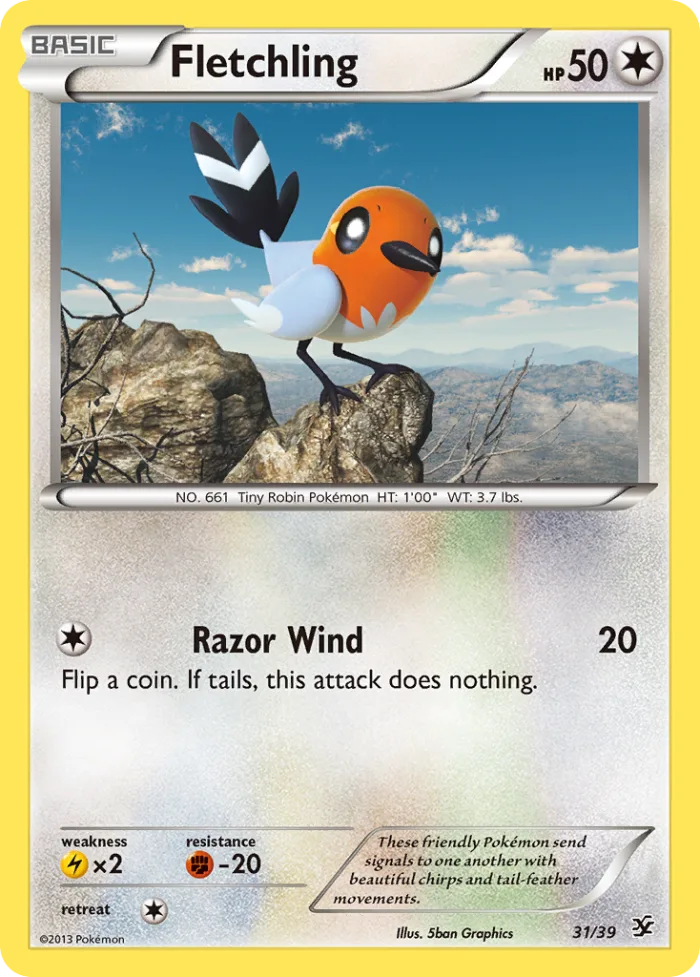 Fletchling #31 Kalos Starter Set Pokemon card