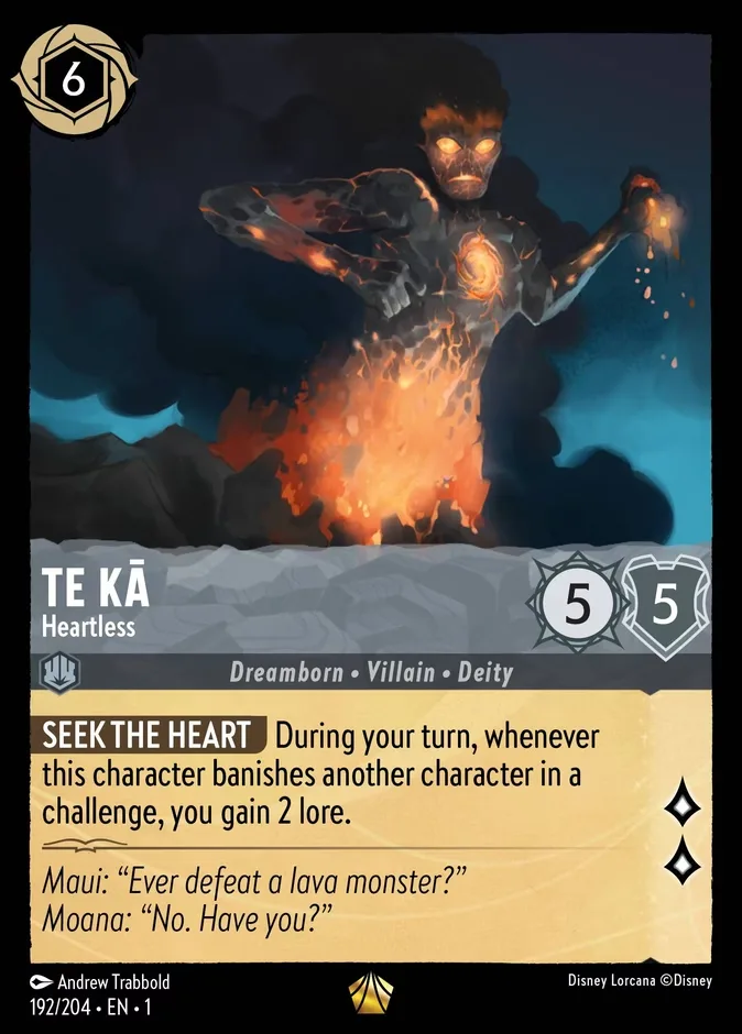Te Kā #192 The First Chapter Disney Lorcana card