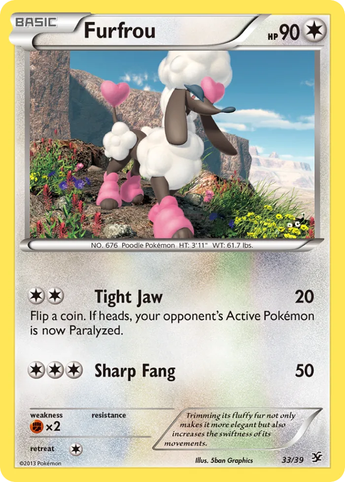 Furfrou #33 Kalos Starter Set Pokemon card
