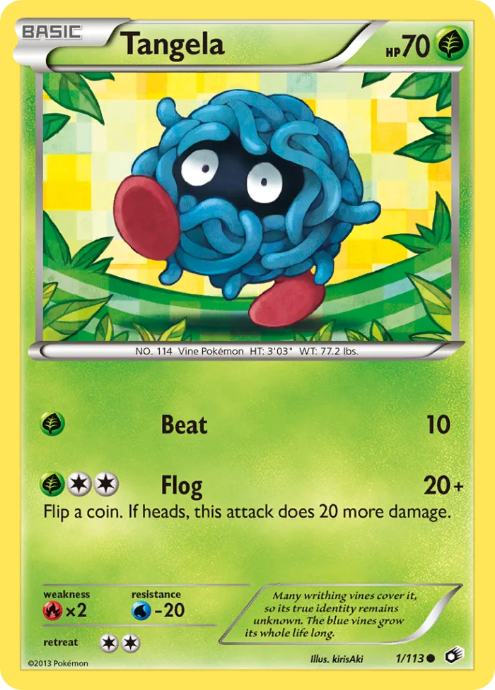 Tangela #1 Legendary Treasures Pokemon card