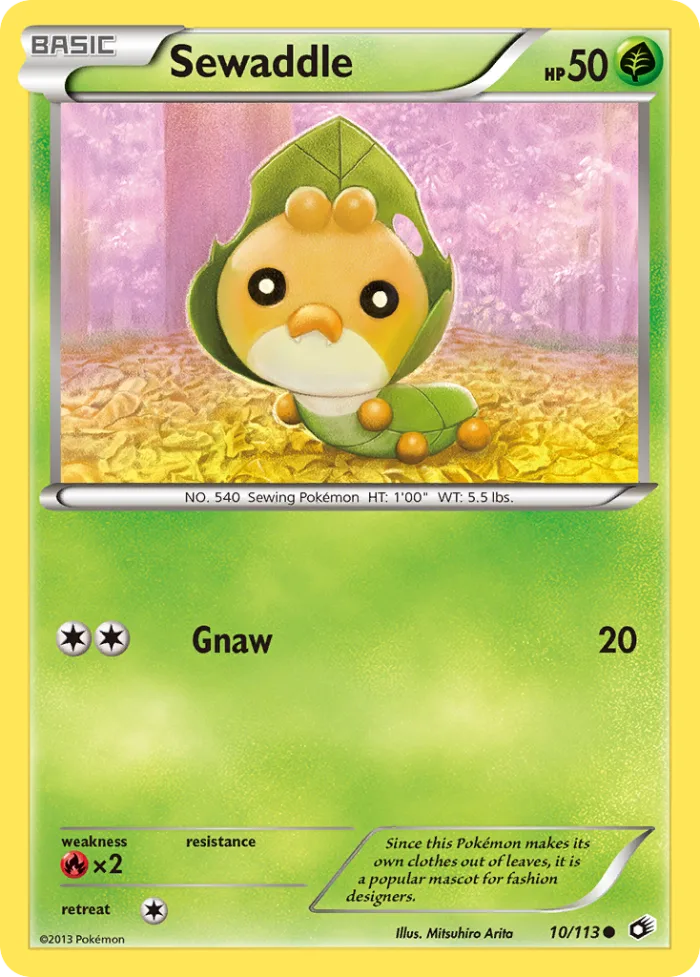 Sewaddle #10 Legendary Treasures Pokemon card