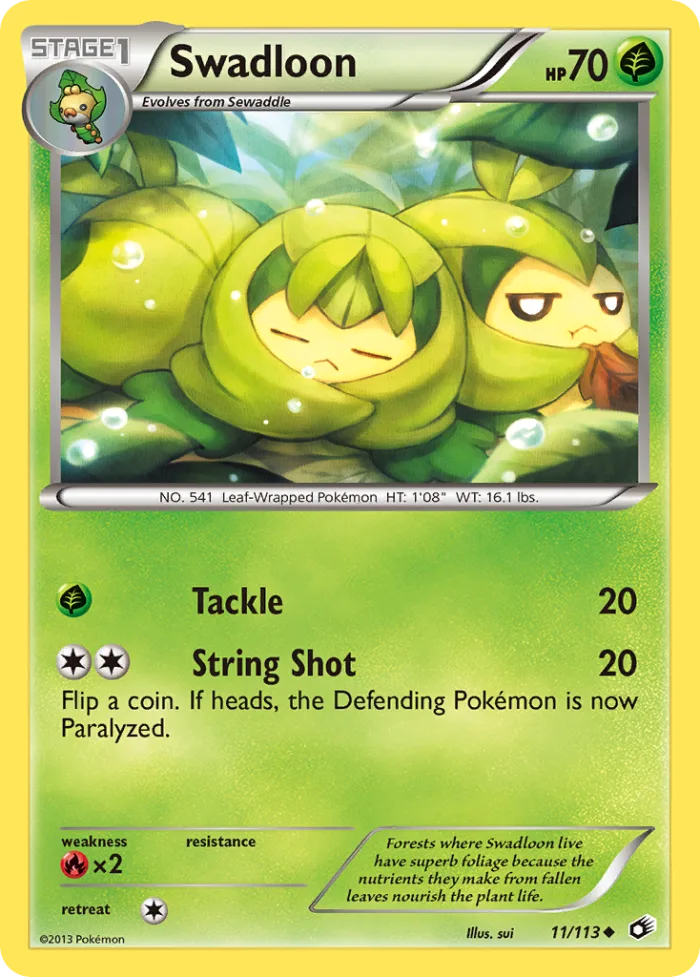Swadloon #11 Legendary Treasures Pokemon card