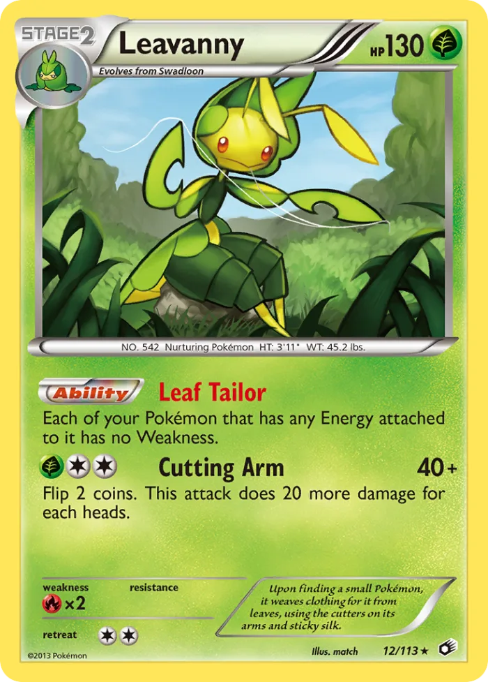 Leavanny #12 Legendary Treasures Pokemon card