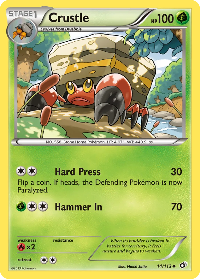 Crustle #14 Legendary Treasures Pokemon card
