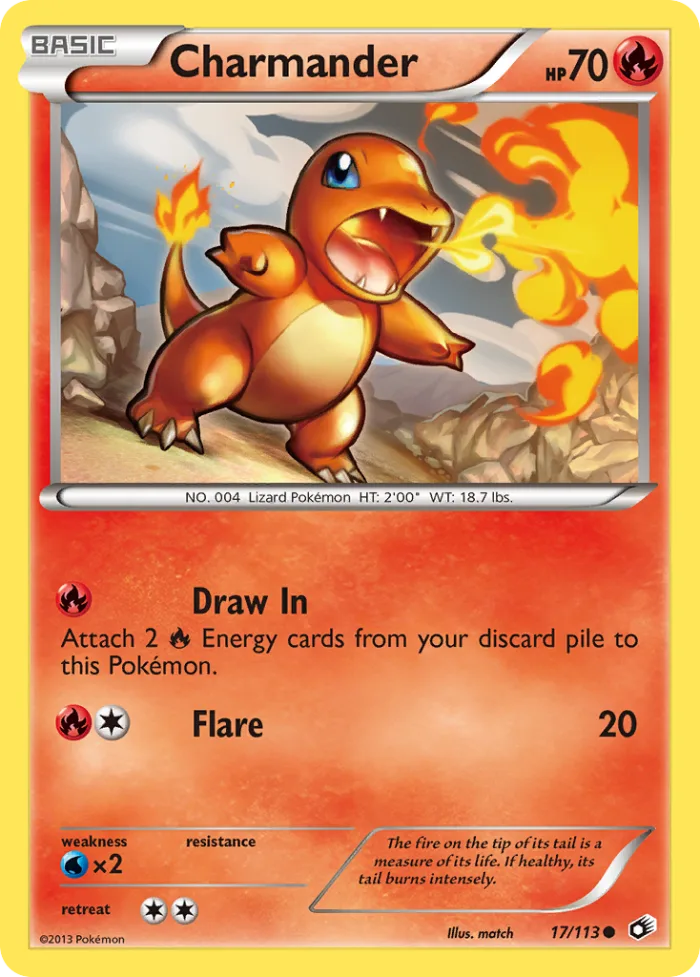 Charmander #17 Legendary Treasures Pokemon card
