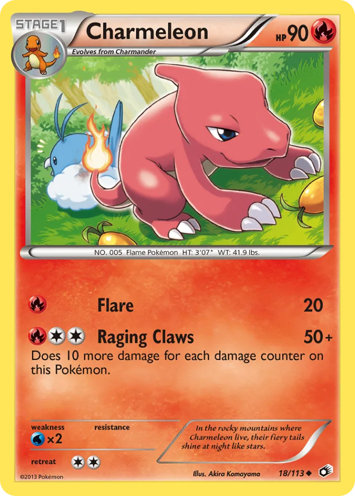 Charmeleon #18 Legendary Treasures Pokemon card