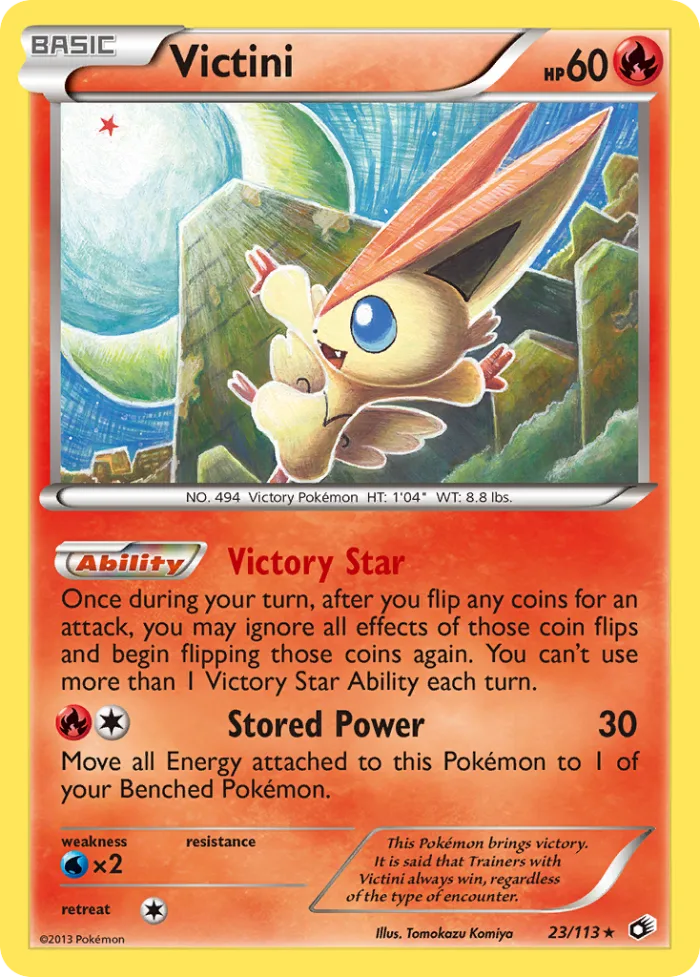 Victini #23 Legendary Treasures Pokemon card