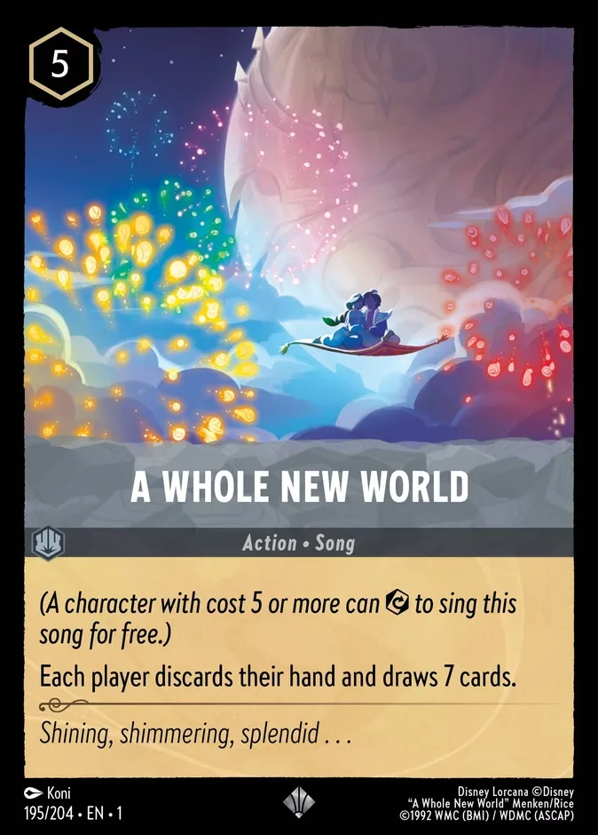 A Whole New World #195 The First Chapter Disney Lorcana card