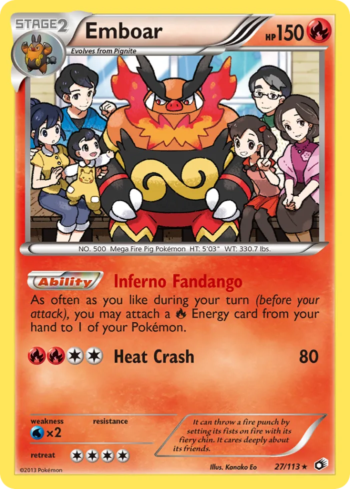 Emboar #27 Legendary Treasures Pokemon card