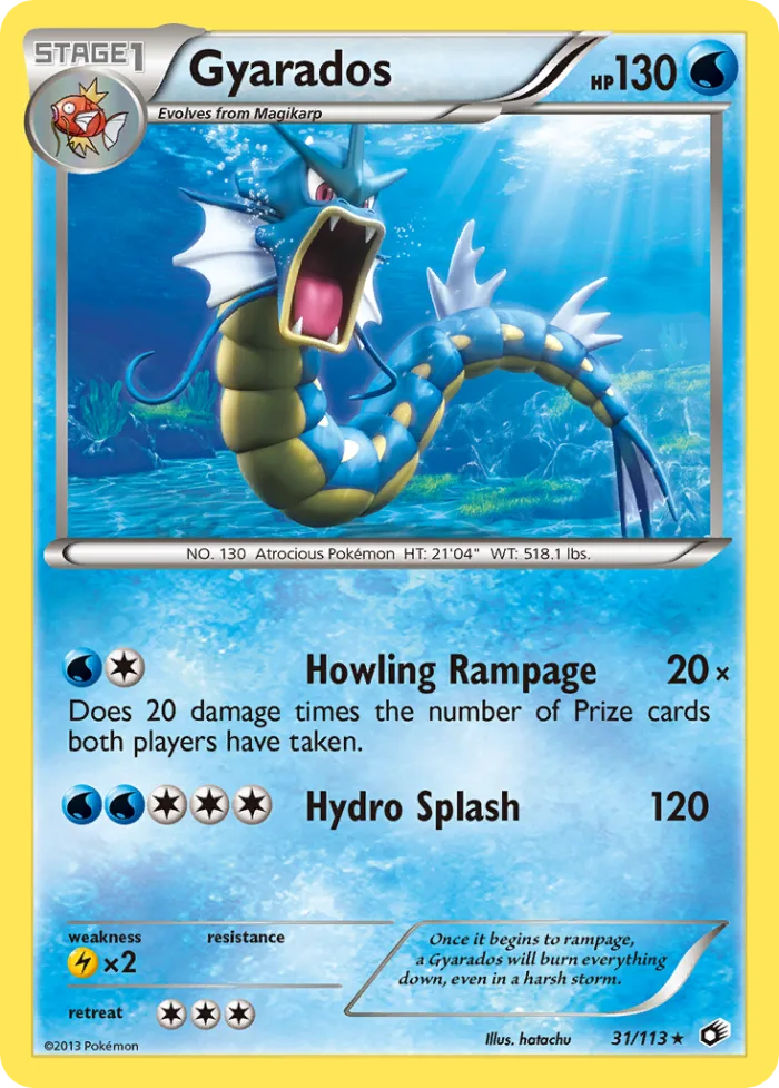 Gyarados #31 Legendary Treasures Pokemon card