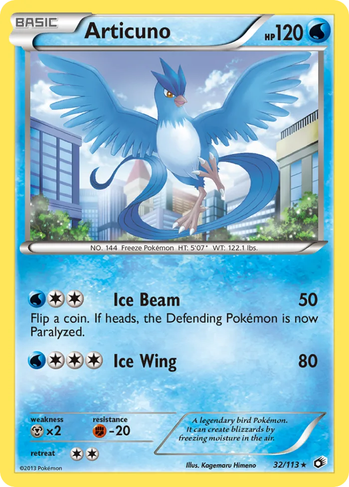 Articuno #32 Legendary Treasures Pokemon card
