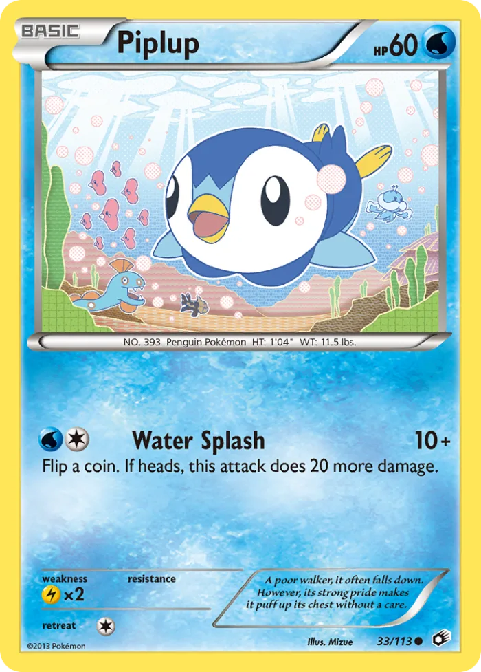 Piplup #33 Legendary Treasures Pokemon card