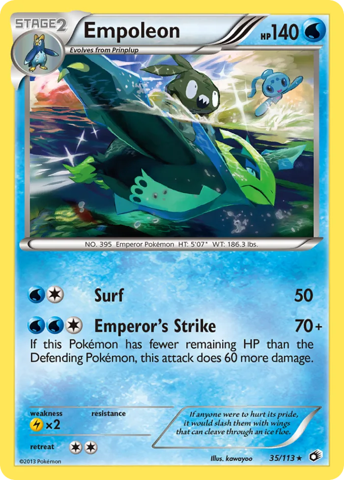 Empoleon #35 Legendary Treasures Pokemon card