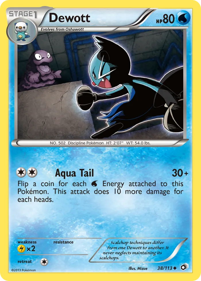 Dewott #38 Legendary Treasures Pokemon card