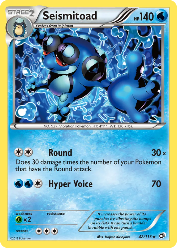 Seismitoad #42 Legendary Treasures Pokemon card