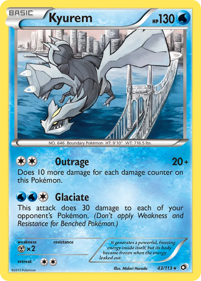 Kyurem #43 Legendary Treasures Pokemon card