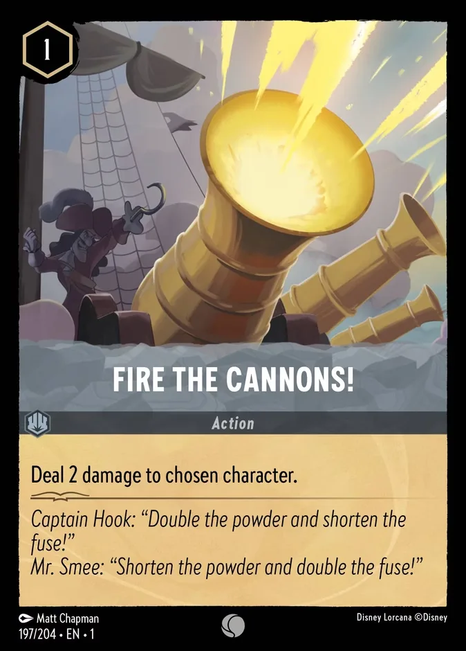 Fire the Cannons! #197 The First Chapter Disney Lorcana card