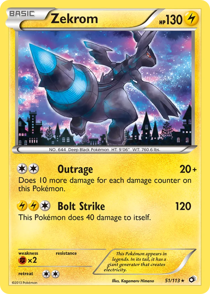 Zekrom #51 Legendary Treasures Pokemon card