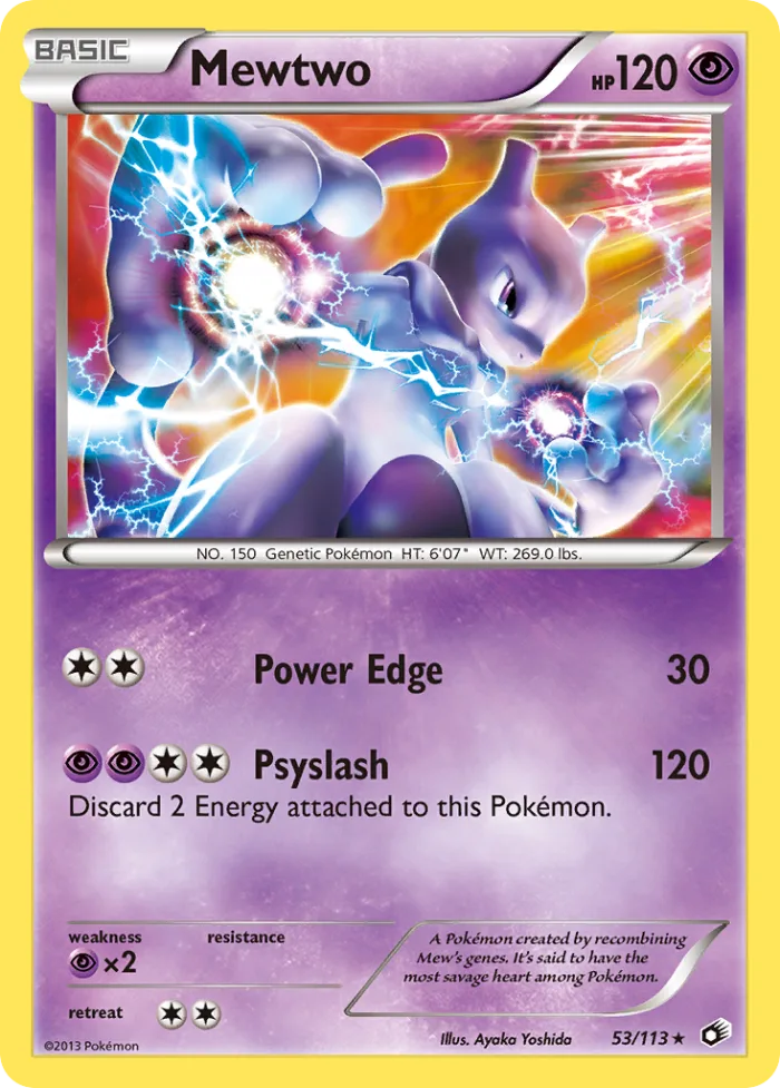 Mewtwo #53 Legendary Treasures Pokemon card