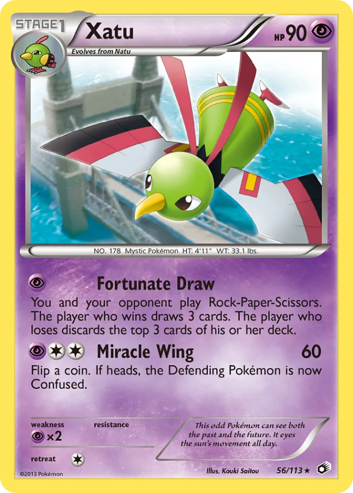 Xatu #56 Legendary Treasures Pokemon card
