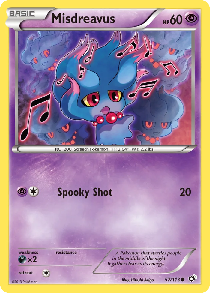 Misdreavus #57 Legendary Treasures Pokemon card