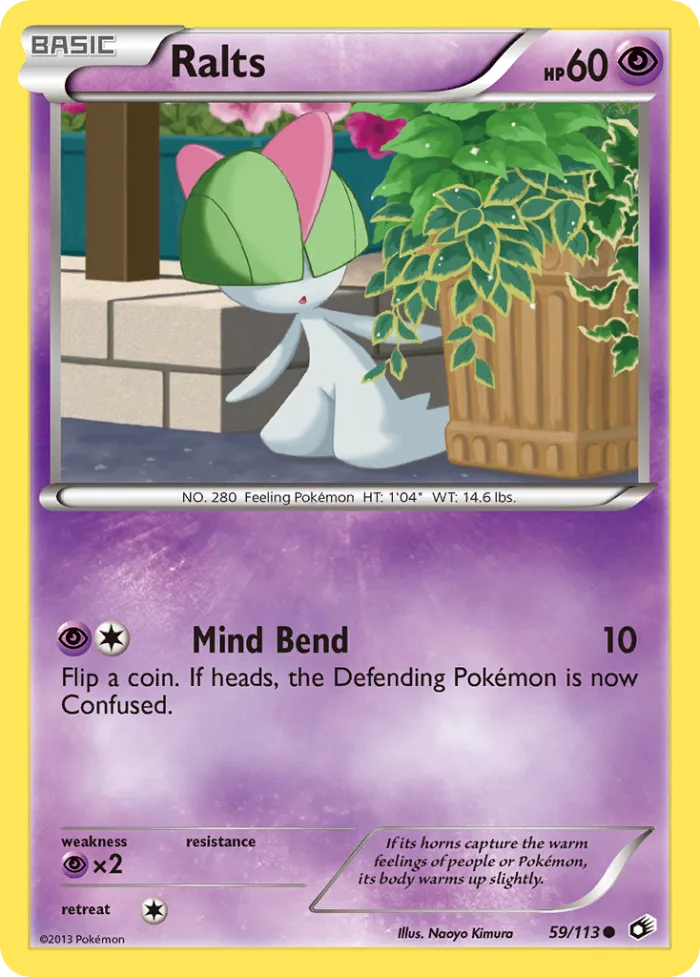 Ralts #59 Legendary Treasures Pokemon card