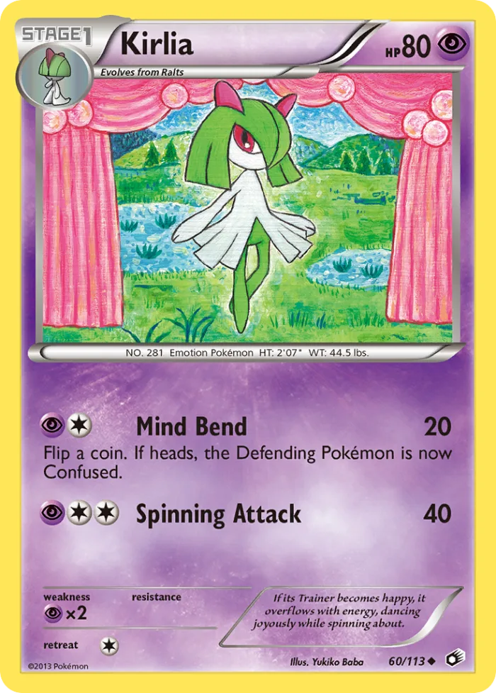 Kirlia #60 Legendary Treasures Pokemon card