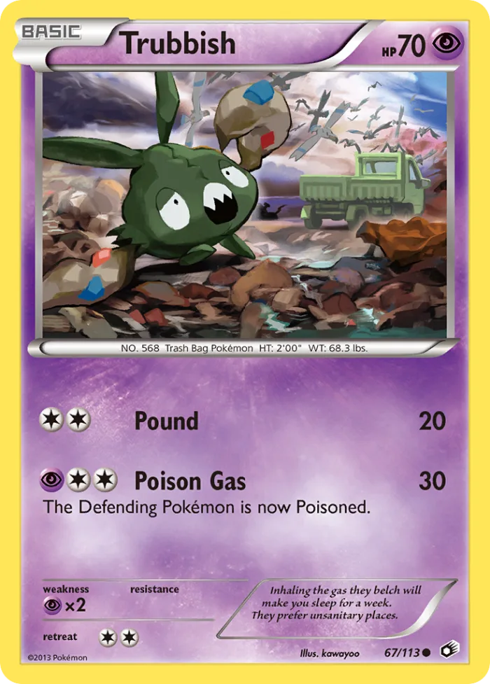 Trubbish #67 Legendary Treasures Pokemon card