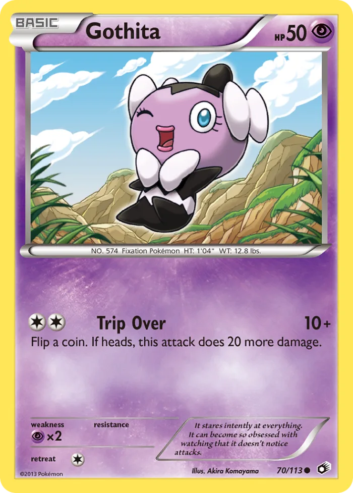 Gothita #70 Legendary Treasures Pokemon card