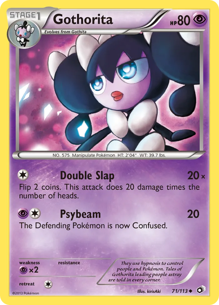 Gothorita #71 Legendary Treasures Pokemon card