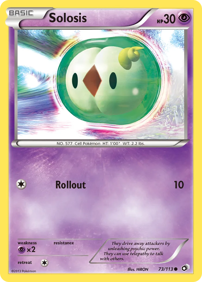 Solosis #73 Legendary Treasures Pokemon card