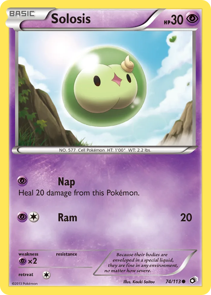 Solosis #74 Legendary Treasures Pokemon card