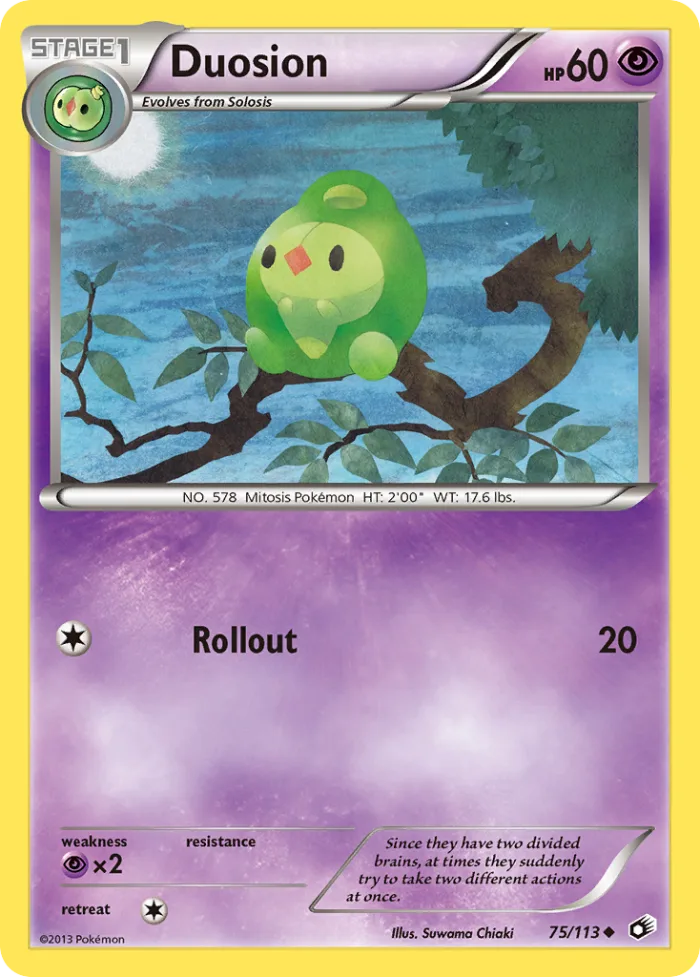 Duosion #75 Legendary Treasures Pokemon card