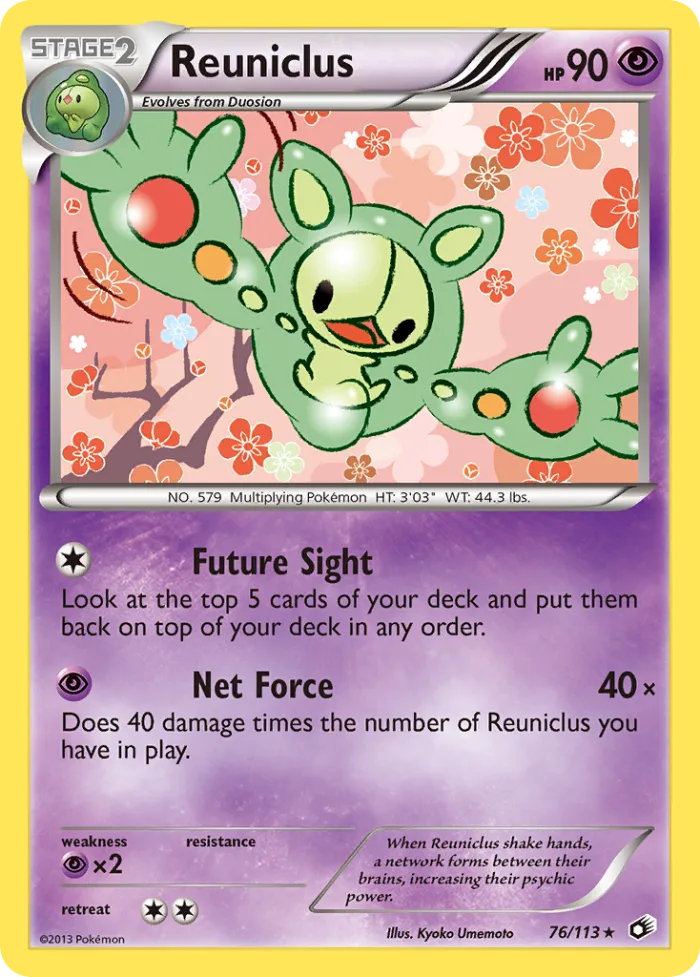 Reuniclus #76 Legendary Treasures Pokemon card