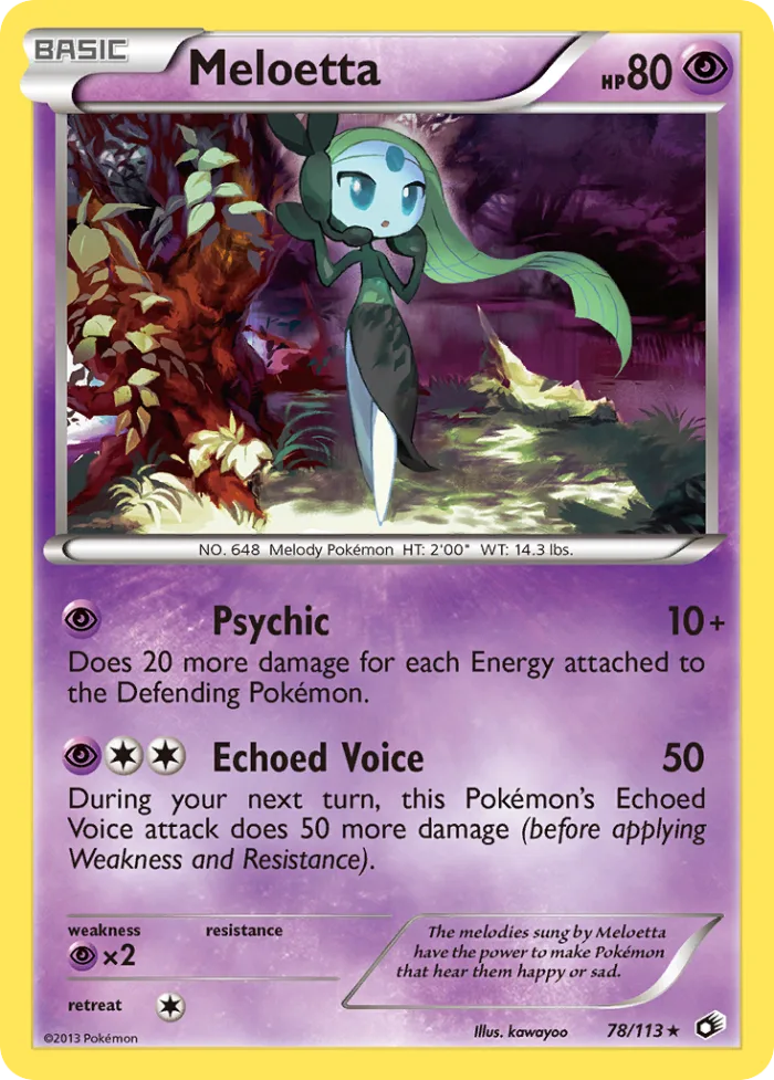 Meloetta #78 Legendary Treasures Pokemon card