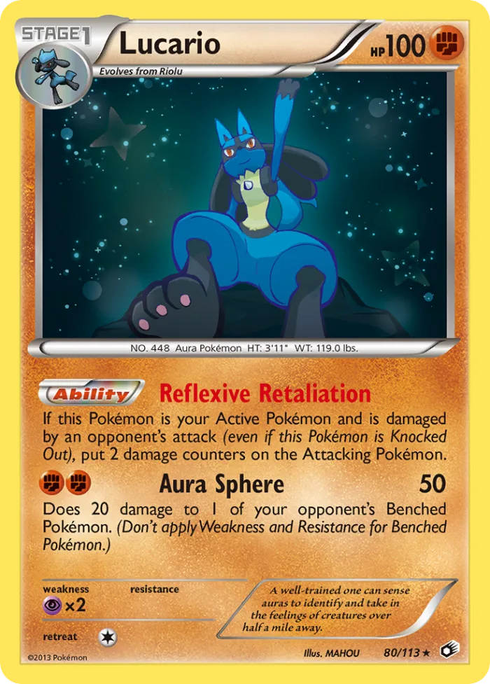 Lucario #80 Legendary Treasures Pokemon card