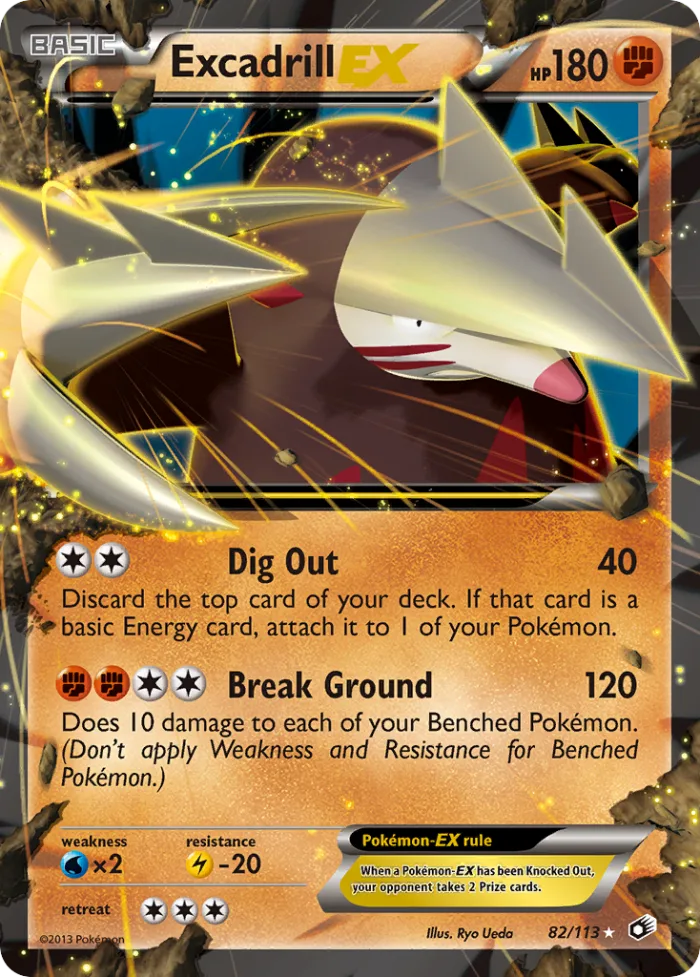 Excadrill-EX #82 Legendary Treasures Pokemon card