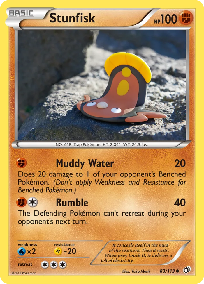 Stunfisk #83 Legendary Treasures Pokemon card