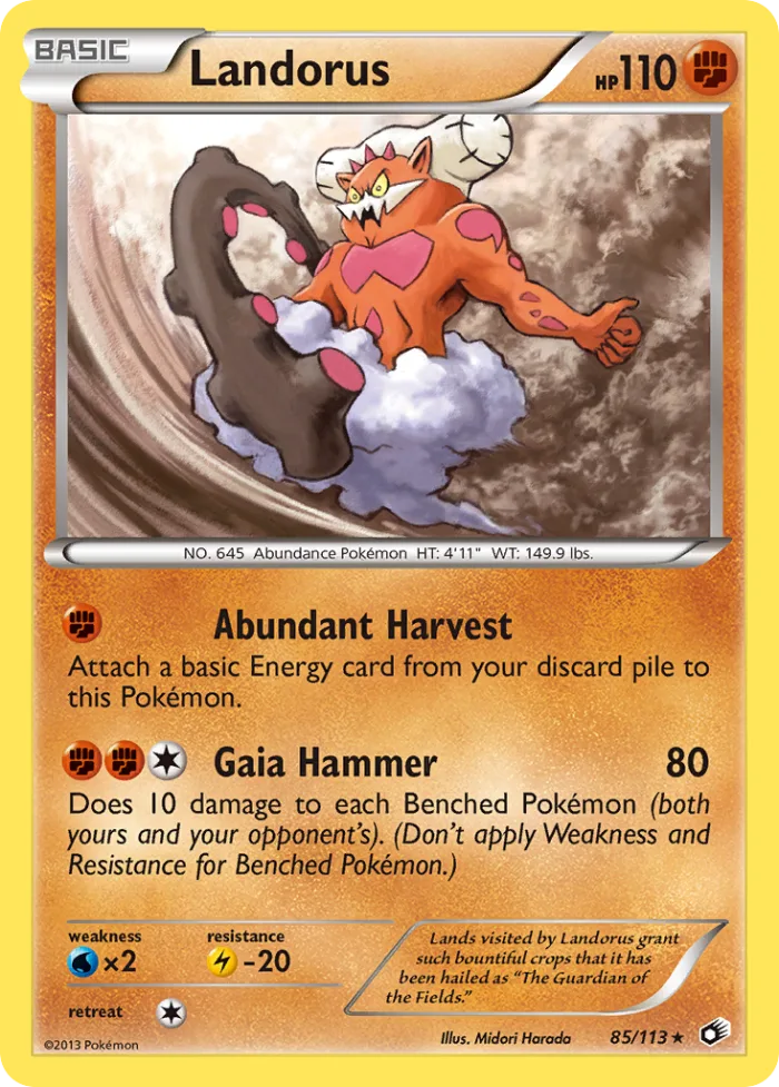 Landorus #85 Legendary Treasures Pokemon card