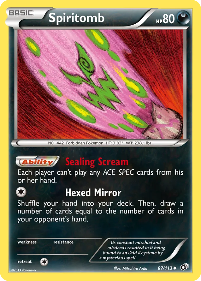 Spiritomb #87 Legendary Treasures Pokemon card