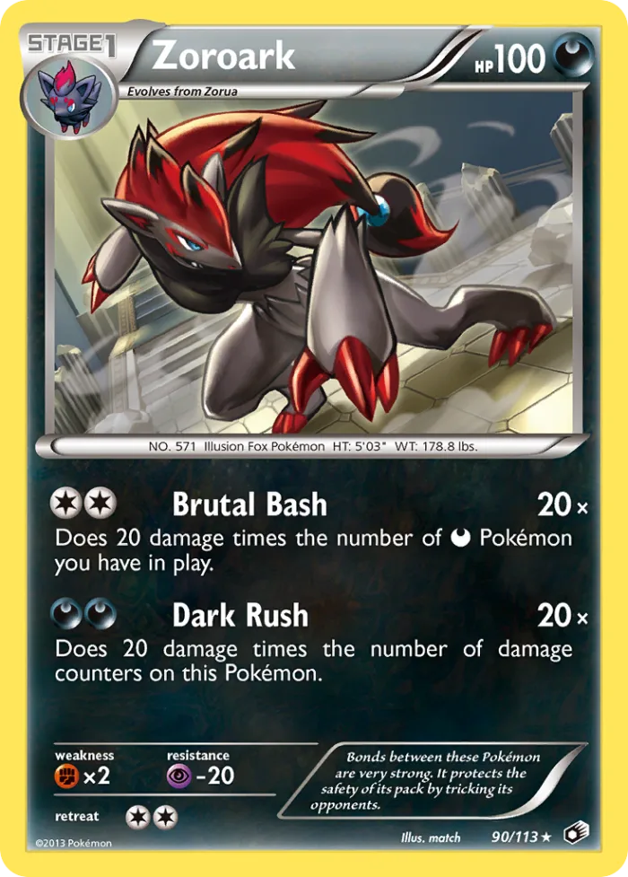 Zoroark #90 Legendary Treasures Pokemon card