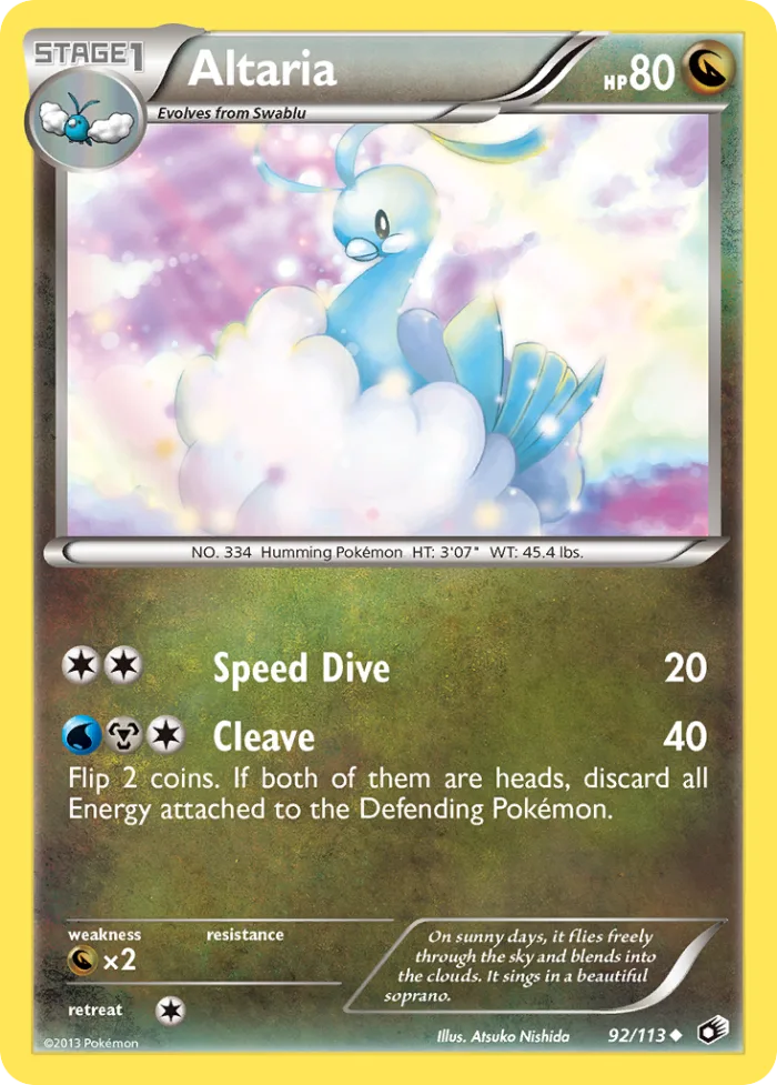 Altaria #92 Legendary Treasures Pokemon card