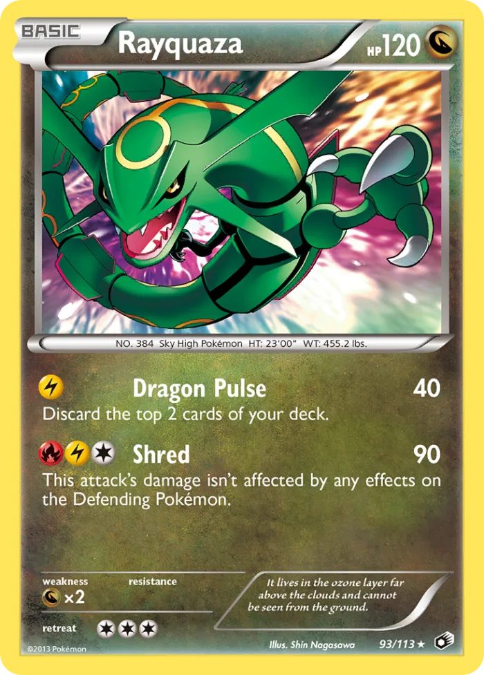 Rayquaza #93 Legendary Treasures Pokemon card