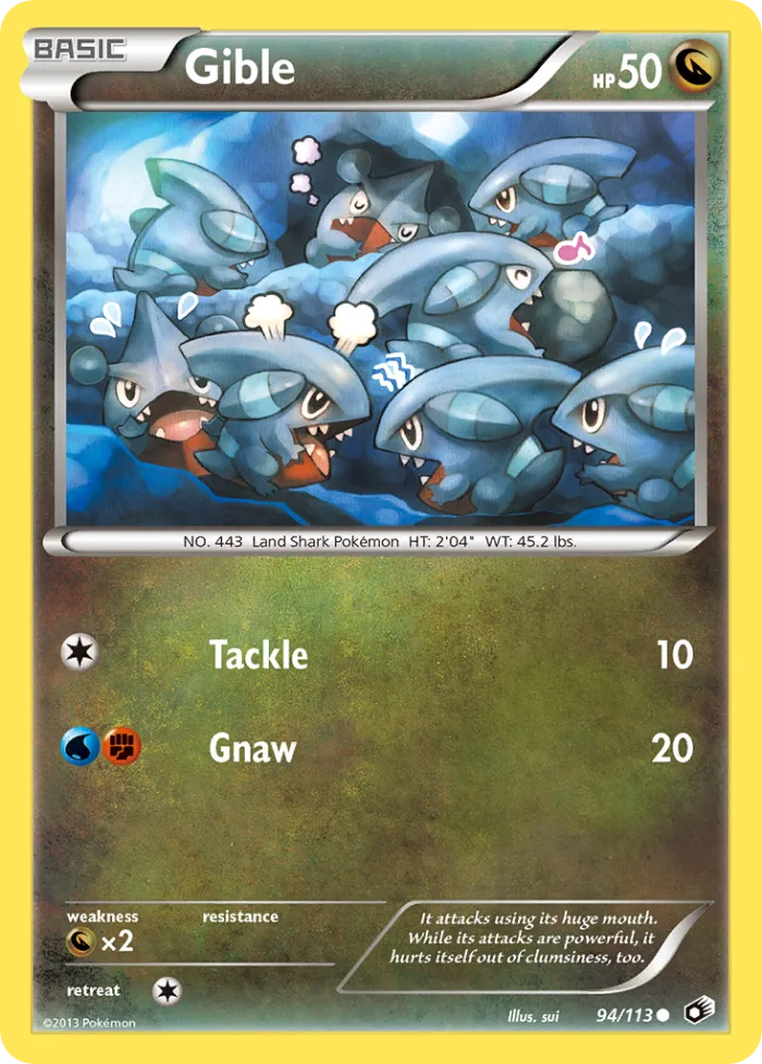 Gible #94 Legendary Treasures Pokemon card